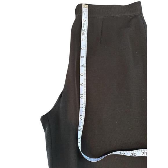 Misook Pants Black Basic Stretch Relaxed Pull On Knit Straight Leg Medium - Picture 9 of 10
